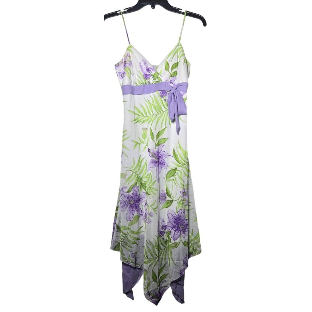 Trixxi Floral Asymmetrical Dress Size Small Fairy Y2K Coquette Whimsical Boho - Picture 1 of 13